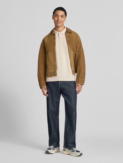 JACK & JONES koszulka polo o kroju slim fit z wyhaftowanym logo model 'AUSTIN' Złamany biały 1