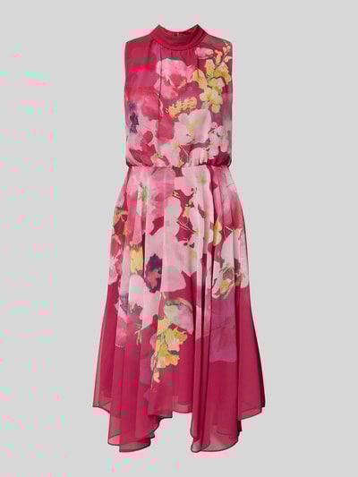 Vera Mont Cocktailkleid mit Stehkragen Dunkelrot 2