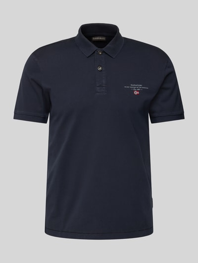 Napapijri Regular Fit Poloshirt mit Label-Stitching Modell 'elbas' Marine 2