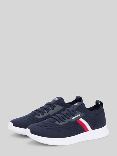 Tommy Hilfiger low-top-look sneakers met labelstitching Donkerblauw - 2