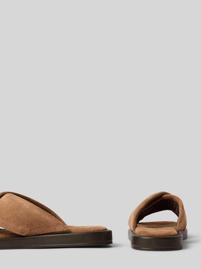 Tamaris Pantoletten aus echtem Veloursleder Hellbraun 2