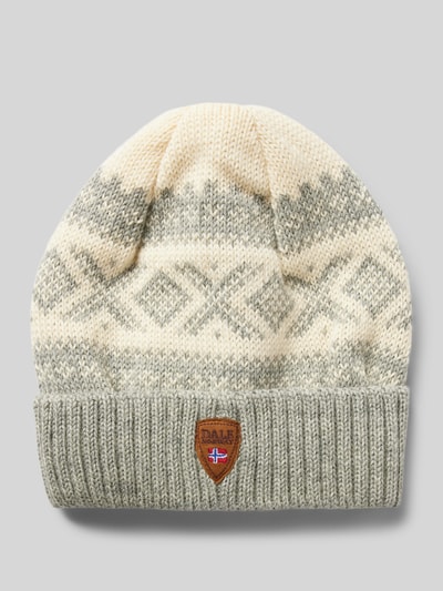 Dale of Norway Czapka beanie z detalem z logo Jasnoszary 1