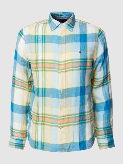 Tommy Hilfiger Regular Fit Freizeithemd aus Leinen mit Button-Down-Kragen Grass 2