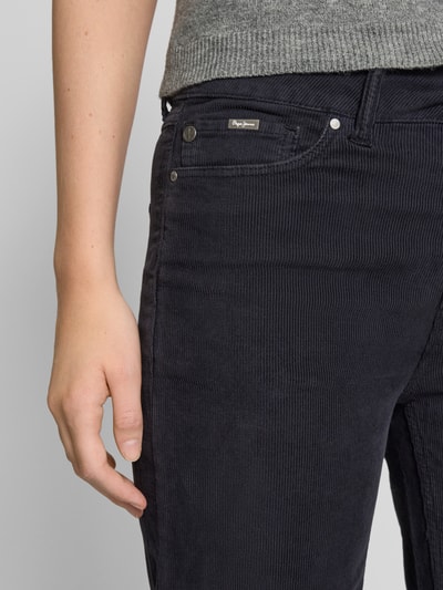 Pepe Jeans Regular fit corduroy broek in 5-pocketmodel, model 'WILLA' Zwart - 3