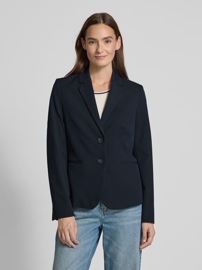 Christian Berg Woman Selection Blazer met paspelzakken Marineblauw - 4