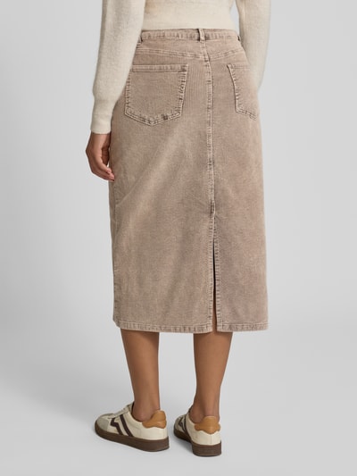 Buena Vista Midirock aus Cord mit Eingrifftaschen Beige 5