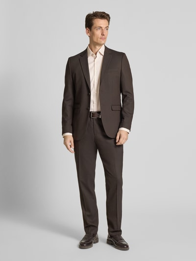 Jake*s Koszula biznesowa o kroju regular fit z kołnierzykiem typu kent Piaskowy 1