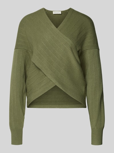 MSCH Copenhagen Strickpullover in Wickel-Optik Modell 'Zine Rachelle' Oliv 2