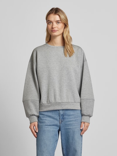 OPUS Sweatshirt met extra brede schouders, model 'Gugi' Lichtgrijs gemêleerd - 4