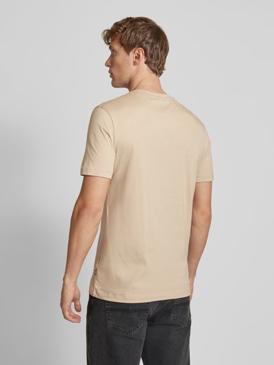 BOSS T-Shirt mit Label-Print Modell 'Thompson' Taupe 5