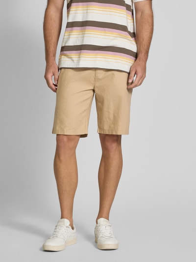 s.Oliver RED LABEL Relaxed Fit Bermudas aus Leinen-Baumwoll-Mix Beige 4