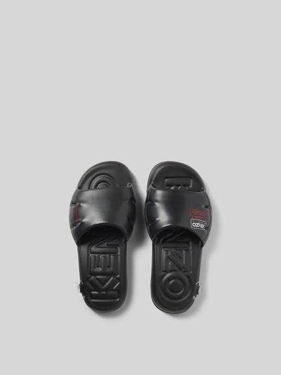 Kenzo Slides mit Label-Print Black 4