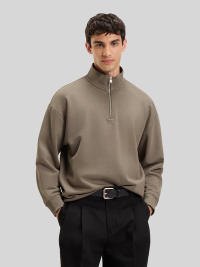 HUGO Relaxed Fit Sweatshirt aus Baumwolle Modell 'DURTY' Mittelgrau 4