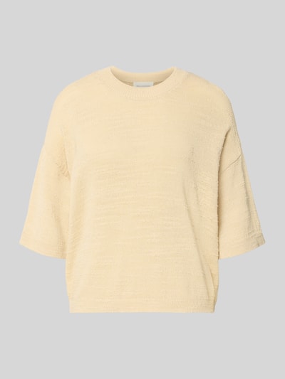 MSCH Copenhagen Strickshirt mit 1/2-Arm Modell 'Lauralynn' Sand 1