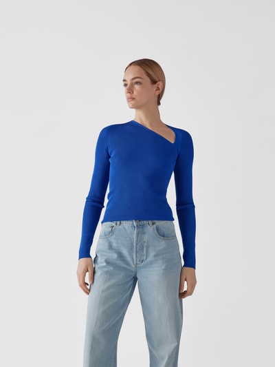 Helmut Lang Longsleeve mit V-Ausschnitt Royal 4