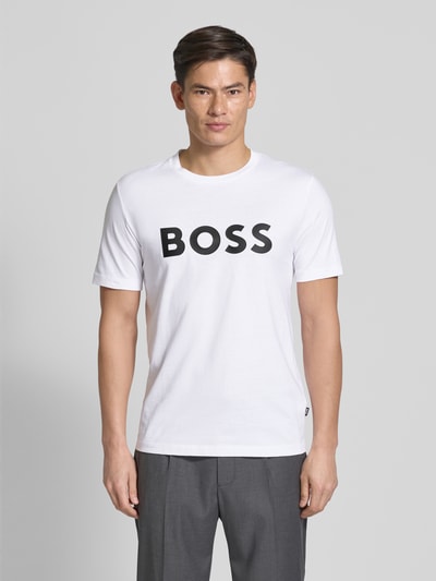BOSS Regular Fit T-Shirt aus reiner Baumwolle Weiss 4