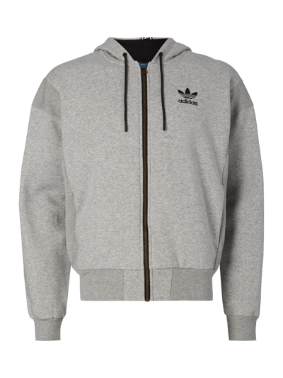 adidas Originals Sweatjacke mit Kapuze und Logo-Details Hellgrau Melange 1