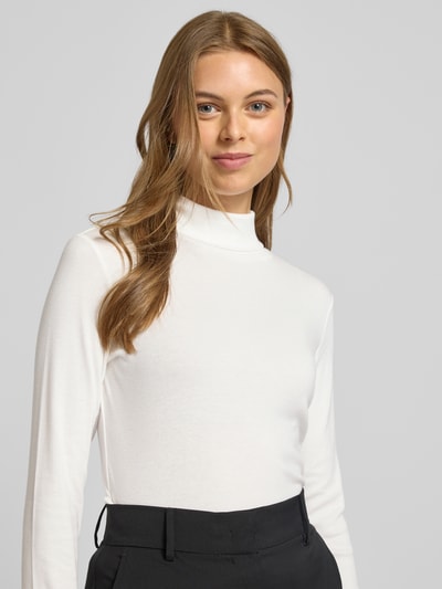 Tom Tailor Regular fit shirt met lange mouwen van katoenmix met col Offwhite - 3