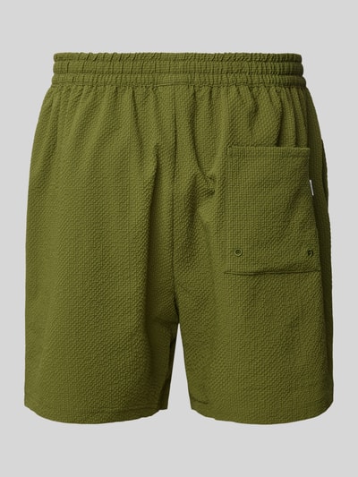 Les Deux Regular Fit Badehose mit Strukturmuster Modell 'Stan' Gruen 3