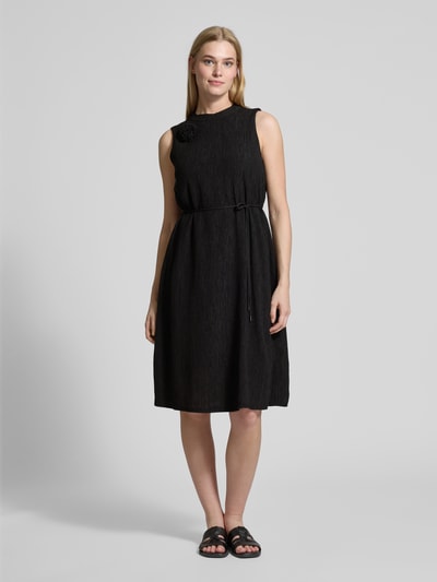 s.Oliver BLACK LABEL Knielange jurk van lyocellmix Zwart - 1