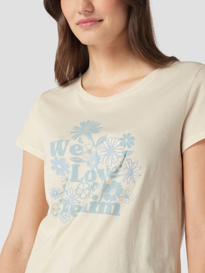 Tom Tailor Denim T-Shirt mit Statement-Print Sand 3