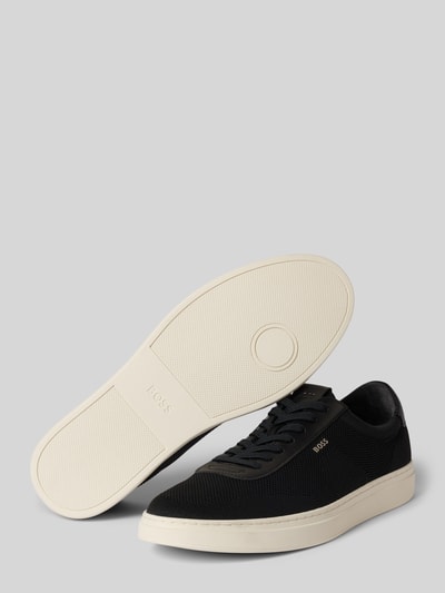 BOSS Low Top Sneaker mit Echtleder-Besatz Modell 'KIERAN' Black 4