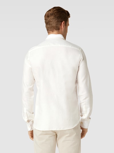 Eterna Slim fit premium shirt met premium linnen, model 'Kent' Beige - 5