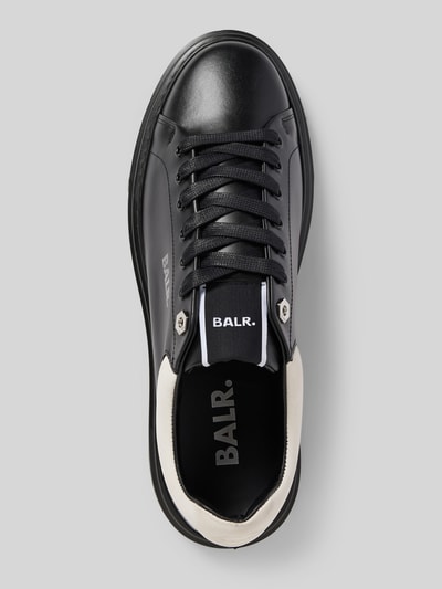 Balr. Sneakers van leer met labelprint, model 'Game Day' Zwart - 3