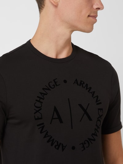 ARMANI EXCHANGE Regular fit T-shirt met logo  Zwart - 3