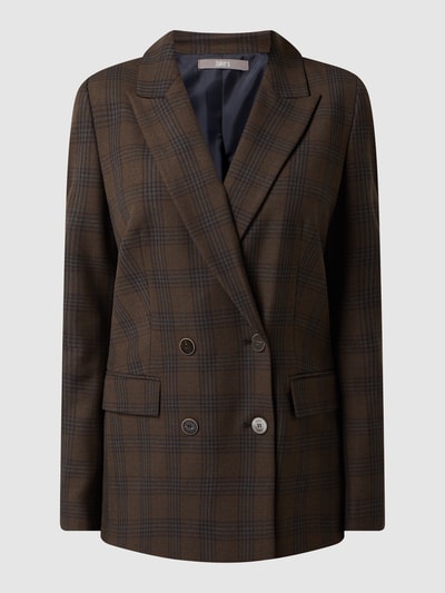 Jake*s Collection Blazer met glencheck  Chocoladebruin - 2