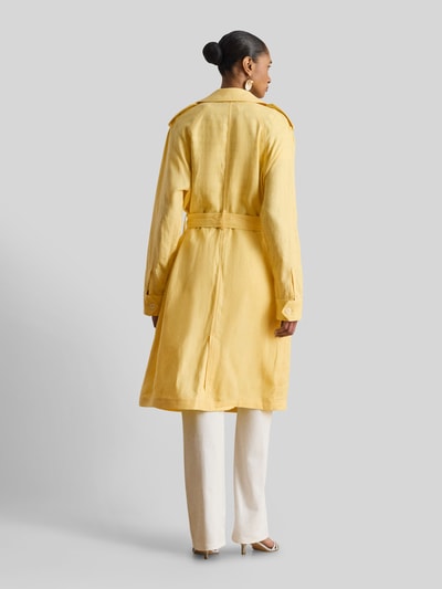 Lauren Ralph Lauren Regular Fit Trenchcoat aus reinem Leinen Hellgelb 5