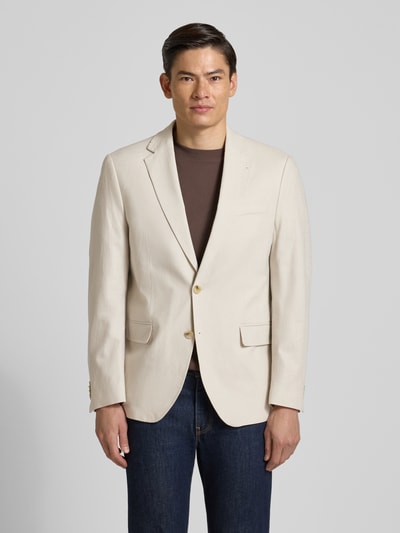 Christian Berg Men Sakko aus Leinen-Mix mit Pattentaschen Beige 4