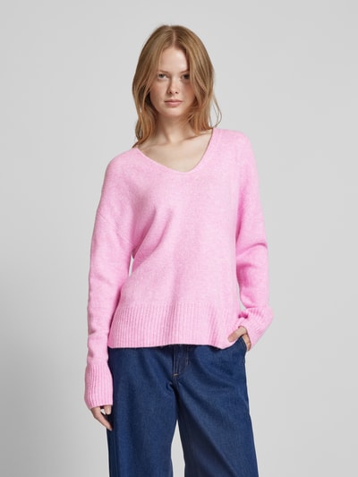 Tom Tailor Denim Pullover mit V-Ausschnitt Rosa 4