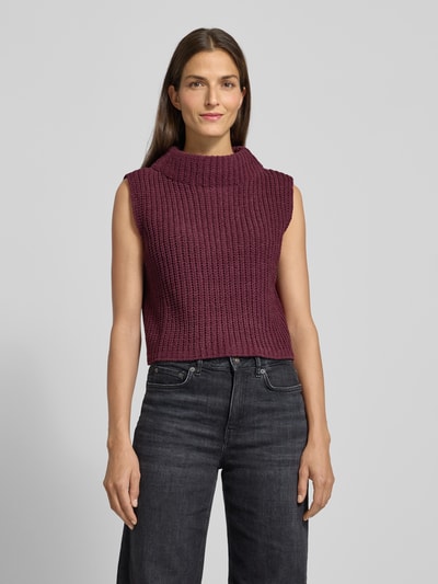 monari Pullunder mit geripptem Stehkragen Bordeaux 4