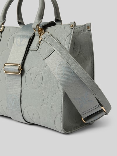 VALENTINO BAGS Handtasche mit Label-Strukturmuster Modell 'SAMBA' Hellgrau 2