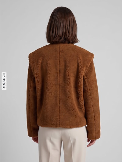 Selected Teddyjacke mit Schalkragen Modell 'SLWISABEL' Camel 5