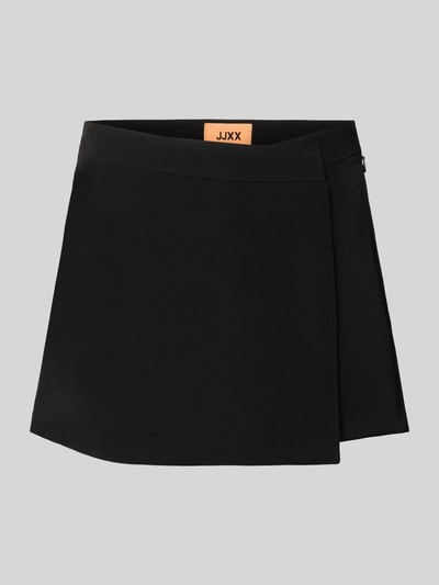 Produktfoto, Regular Fit Minirock mit integrierter Shorts Modell 'Sofia' von JJXX, Damen, Schwarz, Elastischer-Material-Mix, Wickel-Optik