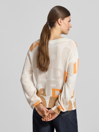 monari Pullover mit Strasssteinbesatz Hellbraun 5