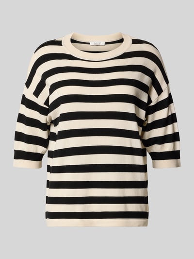 B.Young Gebreide pullover met ribboorden, model 'morla' Zwart - 2