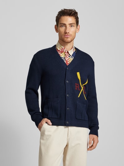 Polo Ralph Lauren Gebreide cardigan met labelpatch Marineblauw - 4