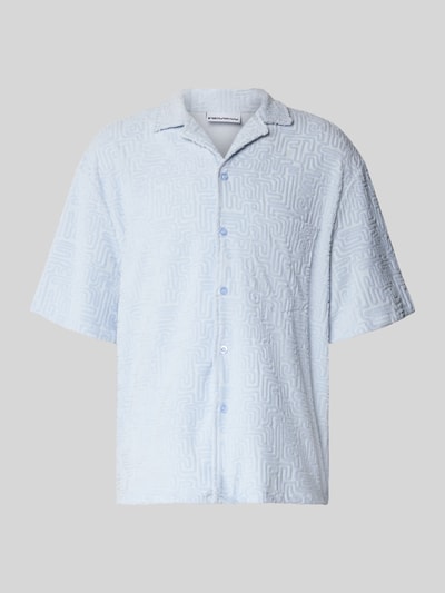 REVIEW Koszula casualowa z listwą guzikową Lodowy błękitny 2