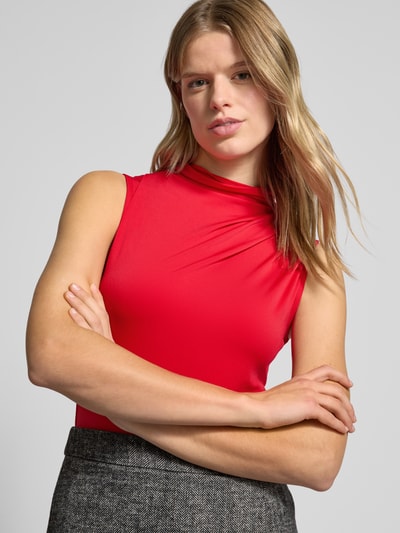 Pieces Regular Fit Top mit Stehkragen Modell 'MADISON' Rot 3