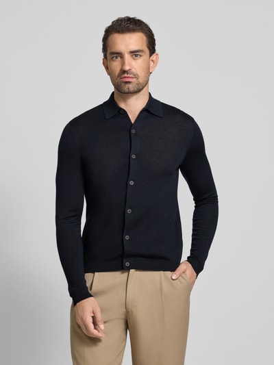 Emporio Armani Wollcardigan mit Kentkragen Marine 4