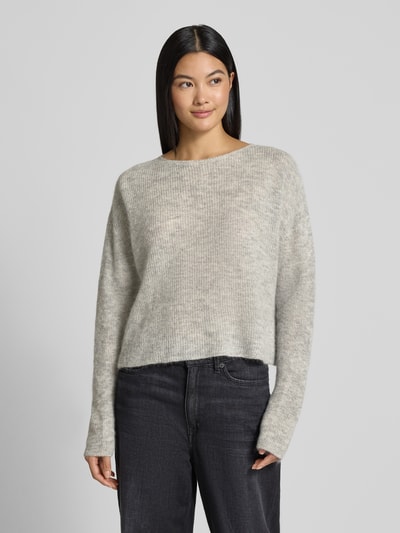 Drykorn Gebreide pullover van alpacamix, model 'IMENY' Lichtgrijs gemêleerd - 4