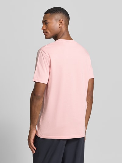 GANT T-Shirt mit Rundhalsausschnitt und Label-Stitching Hellrosa 5