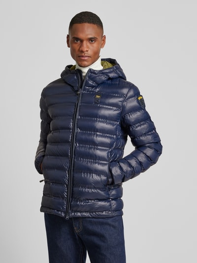 Blauer Usa Gewatteerd jack met tweewegsritssluiting, model 'CHARLES' Marineblauw - 4