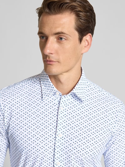 BOSS Slim fit zakelijk overhemd van ademend materiaal, model 'ROAN Bleu - 3