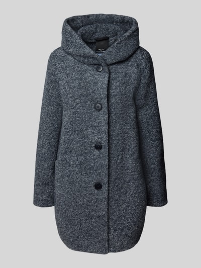 Fuchs Schmitt Płaszcz o kroju regular fit z dodatkiem żywej wełny Granatowy melanż 2