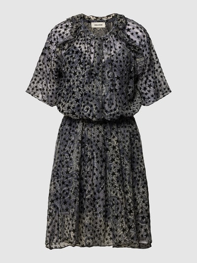 Zadig & Voltaire Mini-jurk met all-over motief, model 'ROCO' Zwart - 2