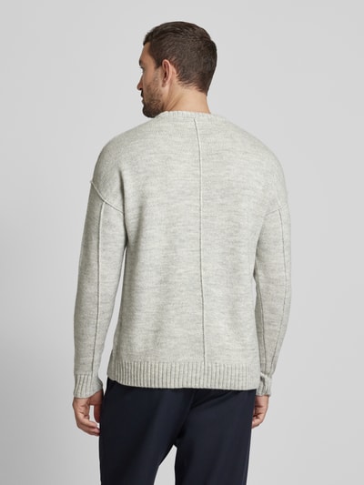 Drykorn Gebreide pullover met extra brede schouders, model 'Malio' Middengrijs - 5